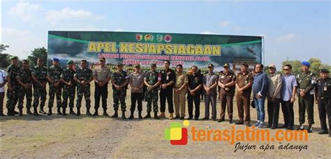 Ratusan Personel Gabungan Di Kediri Gelar Latihan Penanggulangan