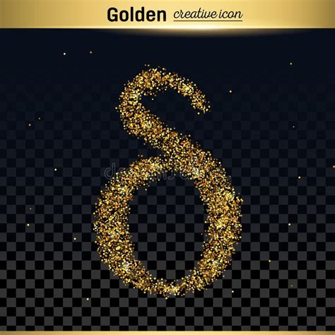 Gold Glitter Vector Icon Stock Vector Illustration Of Decorative