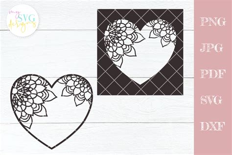 Heart Mandala Svg Mandala Svg Stencil Svg By Plpaperdesigns