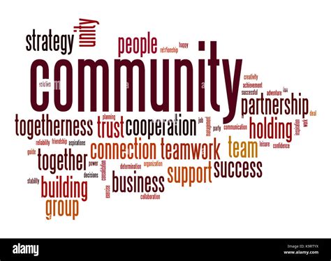Community Word Cloud Stock Photo Alamy
