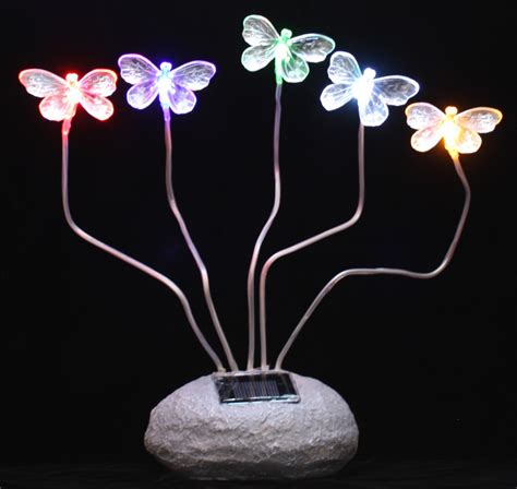 Butterfly Solar Powered Garden Lights 5 Butterflies And Steady On Led