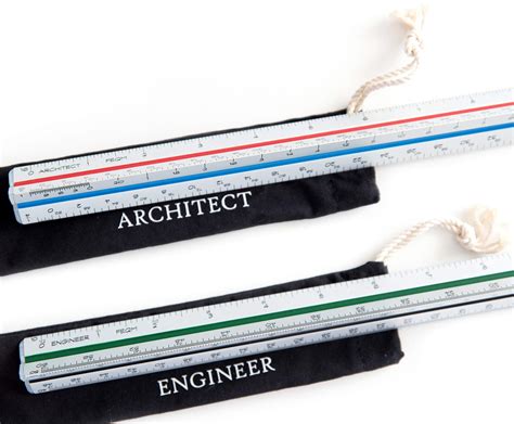 Architectural Scale Ruler Imperial And Engineer Scale Ruler Set Two