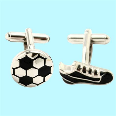 Bassin And Brown Cufflinks Collection Football Cufflinks Silver