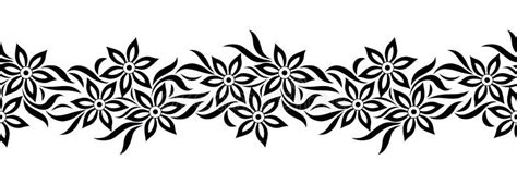 Seamless Decorative Floral Border Design Stock Vector Illustration Of
