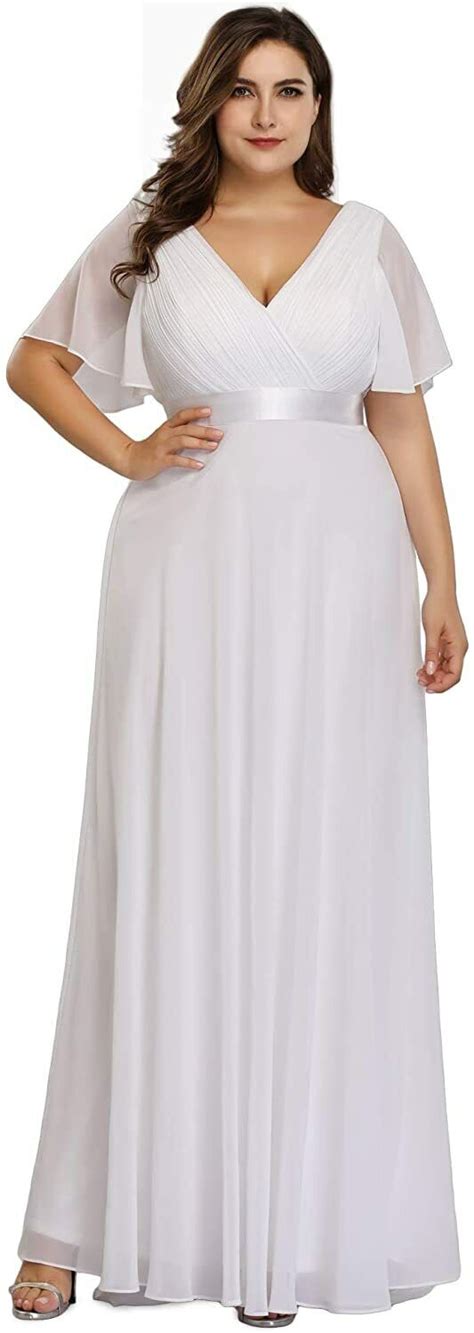 Ever Pretty Womens Plus Size Double V Neck Evening Party Maxi Dress