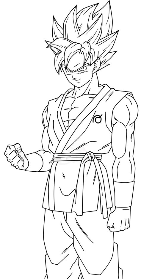 Draw Samples Goku Blue Coloring Page Easy Drawing