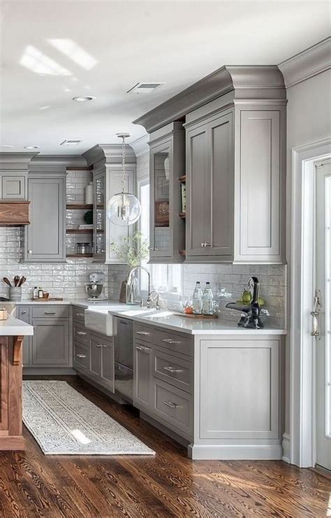 33 Stunning Grey And White Kitchen Color Ideas Match With Any Kitchen