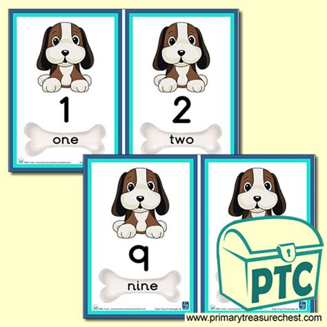 Digit Dog Number Line 0 To 10 Primary Treasure Chest