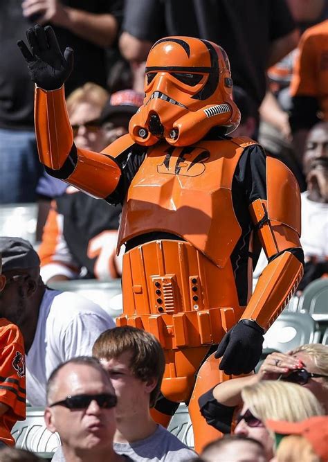 A Cincinnati Bengals Fan Dressed As A Stormtrooper From Star Wars