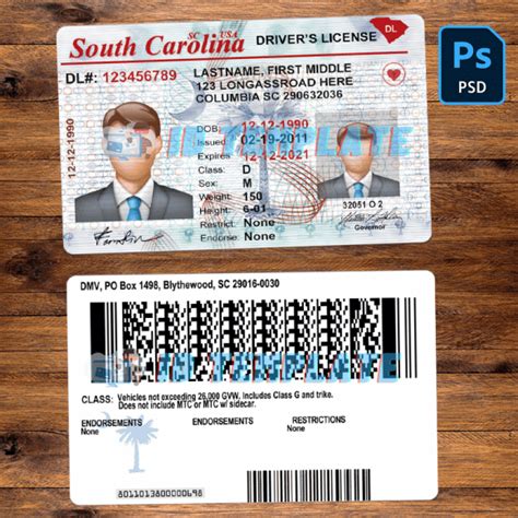 South Carolina Driving License Psd Template Old Driving License Template