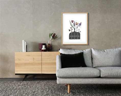 Floral Vase Art, Vase Art Print, Flowers Wall Art, Plant Poster, Modern 