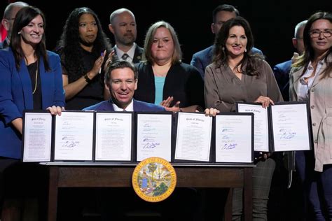 Desantis Signs Right Wing Bills On Trans Care Drag Shows And Pronoun