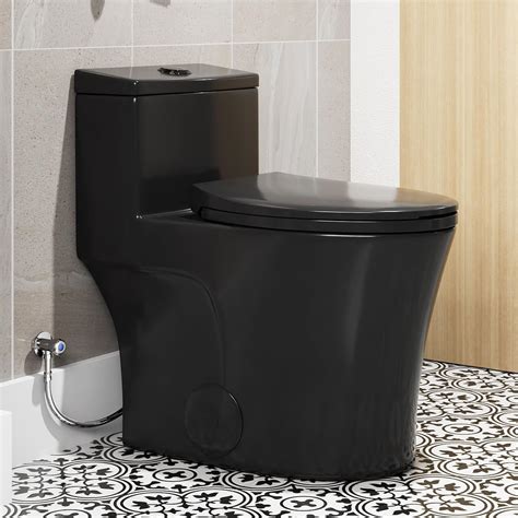 Horow One Piece Toilet Matte Black T0338w Compact Elongated Toilet
