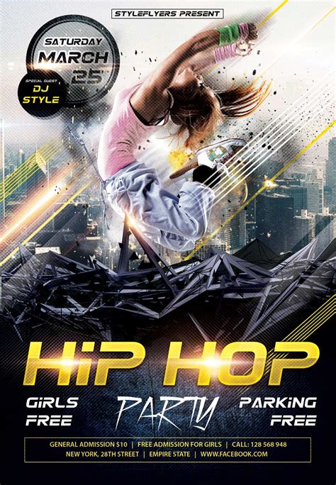 Hip Hop Party Psd Flyer Template 5887 Party Flyer Psd Flyer Templates Hip Hop Party