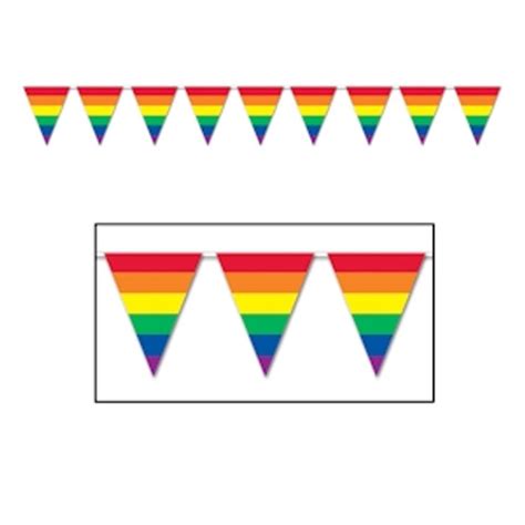 12 Foot Rainbow Gay Pride Flag Triangle Stripe Party Banner Lgbt Gay And Lesbian Pride