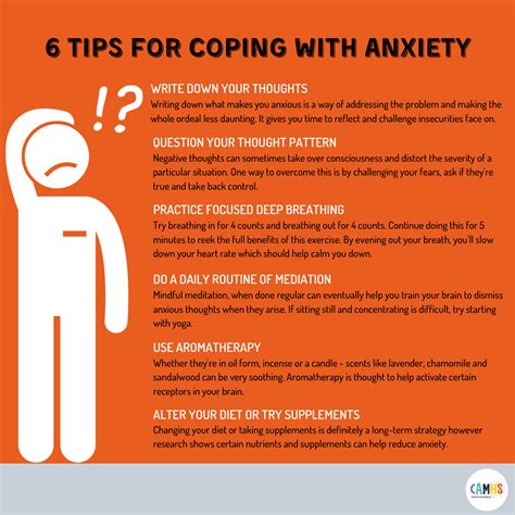 6 tips for coping with anxiety camhs professionals