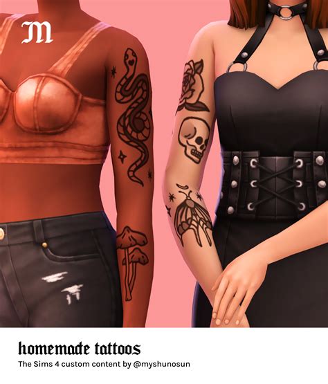 Install Homemade Tattoos Maxis Match Arm Tattoos The Sims 4 Mods
