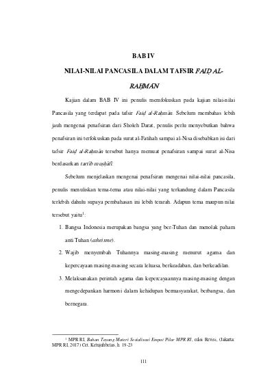 Ali Imran Ayat 64 Al Baqarah Ayat 30 Bab Iv Nilai Nilai Pancasila