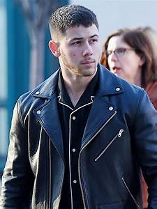 Nick Jonas Motorcycle Black Leather Jacket