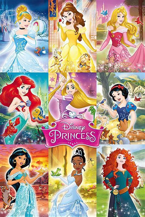 Disney Princess Movie Poster Print 9 Princesses Montage 24 X