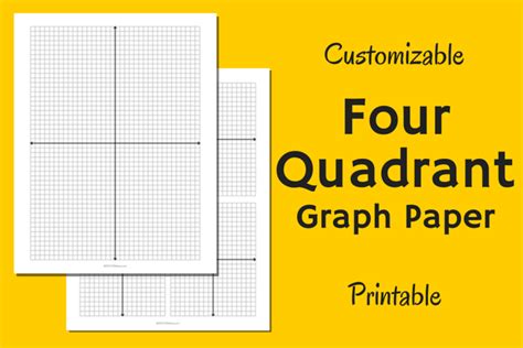 Four Quadrant Graph Paper Printable Graph Paper Graph Paper Graphing