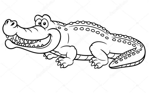 Ilustração Vetorial De Crocodilo Dos Desenhos Animados Livro Para