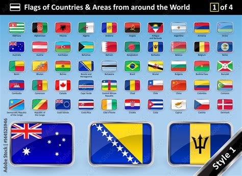 Detailed Flags Of Countries And Areas From Around The World Country