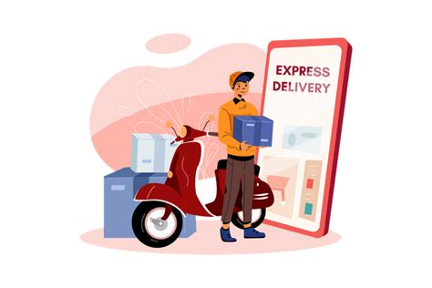 Premium Delivery Service Illustration Pack From E Commerce And Shopping