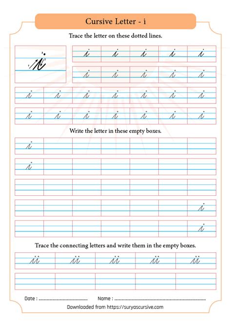 Cursive Letter I In Lowercase