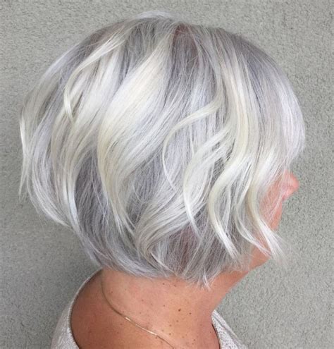 Short Wavy Silver Bob Short Hairstyles For Women Womens Hairstyles