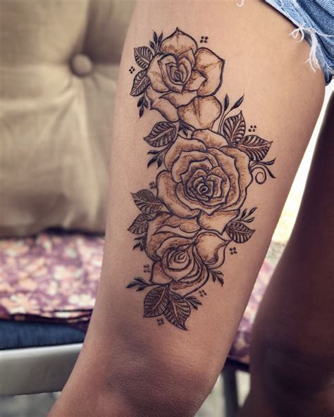 Rose Henna Tattoo Floral Henna Design Floral Henna Designs Rose Henna