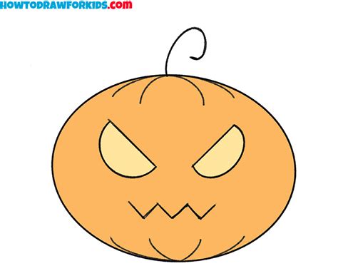 How To Draw A Jack O Lantern For Kindergarten Easy Drawing Tutorial