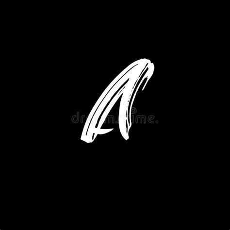 Letter A Handwritten By Dry Brush Rough Strokes Font Vector