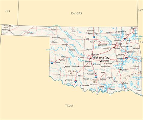 This reference map of oklahoma is a handy reference which provides valuable geographic information and presents an overview of the urban space and provides the city encompasses 80 parks and recreational areas some of them are lake lawtonka, lake ellsworth, elmer thomas lake, wichita. 26 Lakes In Oklahoma Map - Maps Online For You