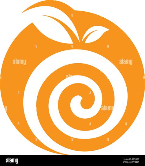 Orange Fruit Vector Logo Illustration Concept Design Stock Vector Image