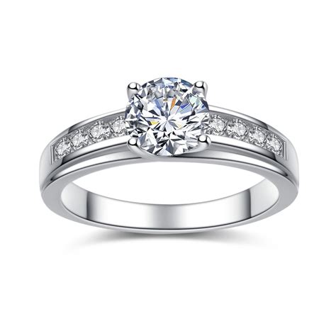 Diamond wedding ring sale $200.00. 925 Sterling Silver Cubic Zirconia 0.93 ct Round Cut Women ...