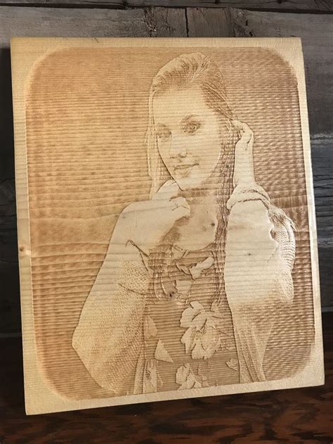 Engraved Portrait I Made On Pine Wood Amazing Detail Got Great 3d