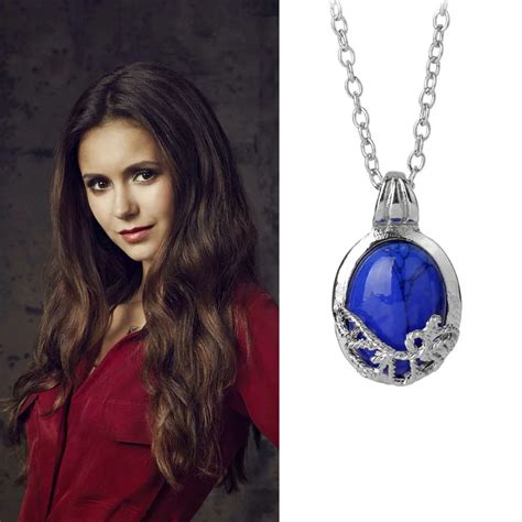 Fashion Movie Jewelry The Vampire Diaries Blue Rhinestone Pendant