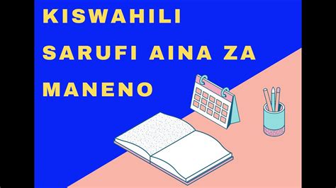 Kiswahili Sarufi Aina Za Maneno Youtube