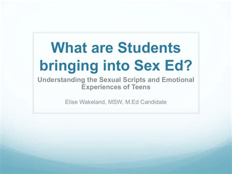 teaching methods sexual scripts power point