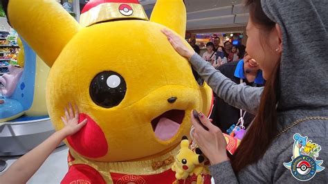 Pikachu Chinese New Year Meet And Greet At Pokemon Center Singapore Youtube