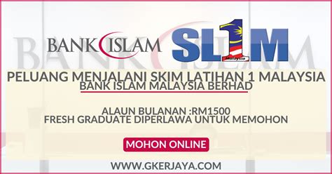 We invest to deliver sustainable economic and societal values for the nation. Peluang Skim Latihan 1malaysia di Bank Islam Permohonan ...