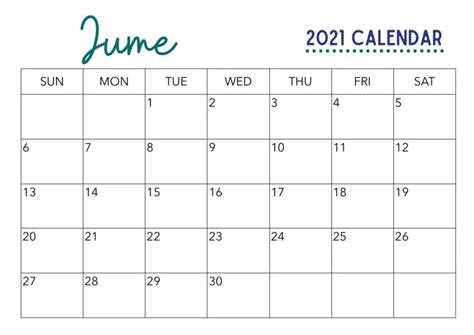 Free June Calendar Printable 2023 Millennial Homeowner