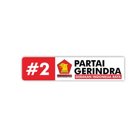 Pegatina Del Logotipo Del Partido Gerindra Número De Serie 2 Elecciones