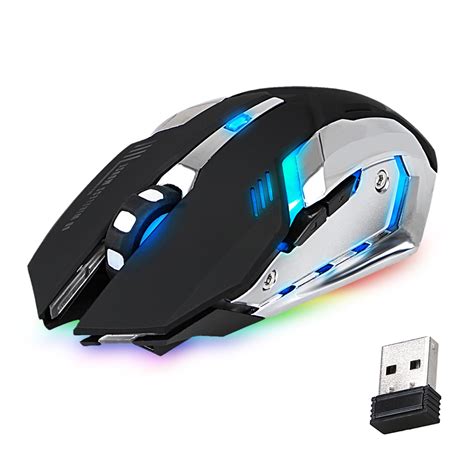 Bluetooth Gaming Mouse X70 Rechargeable Wireless Rgb 7 Color Backlit 4