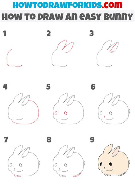 How To Draw An Easy Bunny Easy Drawing Tutorial For Kids
