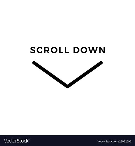 Scroll Down Icon Scrolling Symbol For Web Design Vector Image