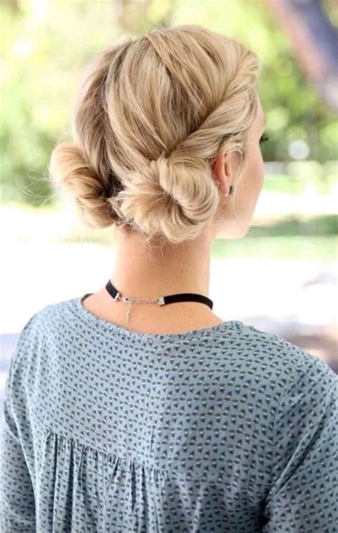 79 Stylish And Chic Easy Bun Hairstyles For Short Hair For Bridesmaids