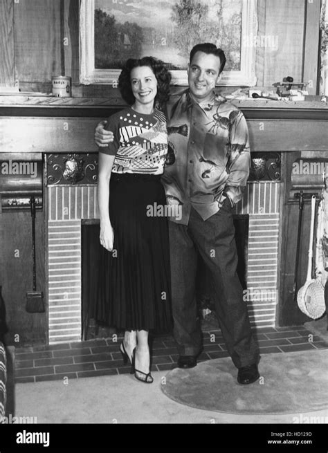 Bandleader Bob Crosby Right And His Second Wife June Crosby Showing