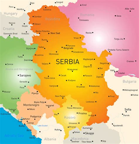 Serbia Térkép Serbia Physical Map Physical Map Of Serbia Showing